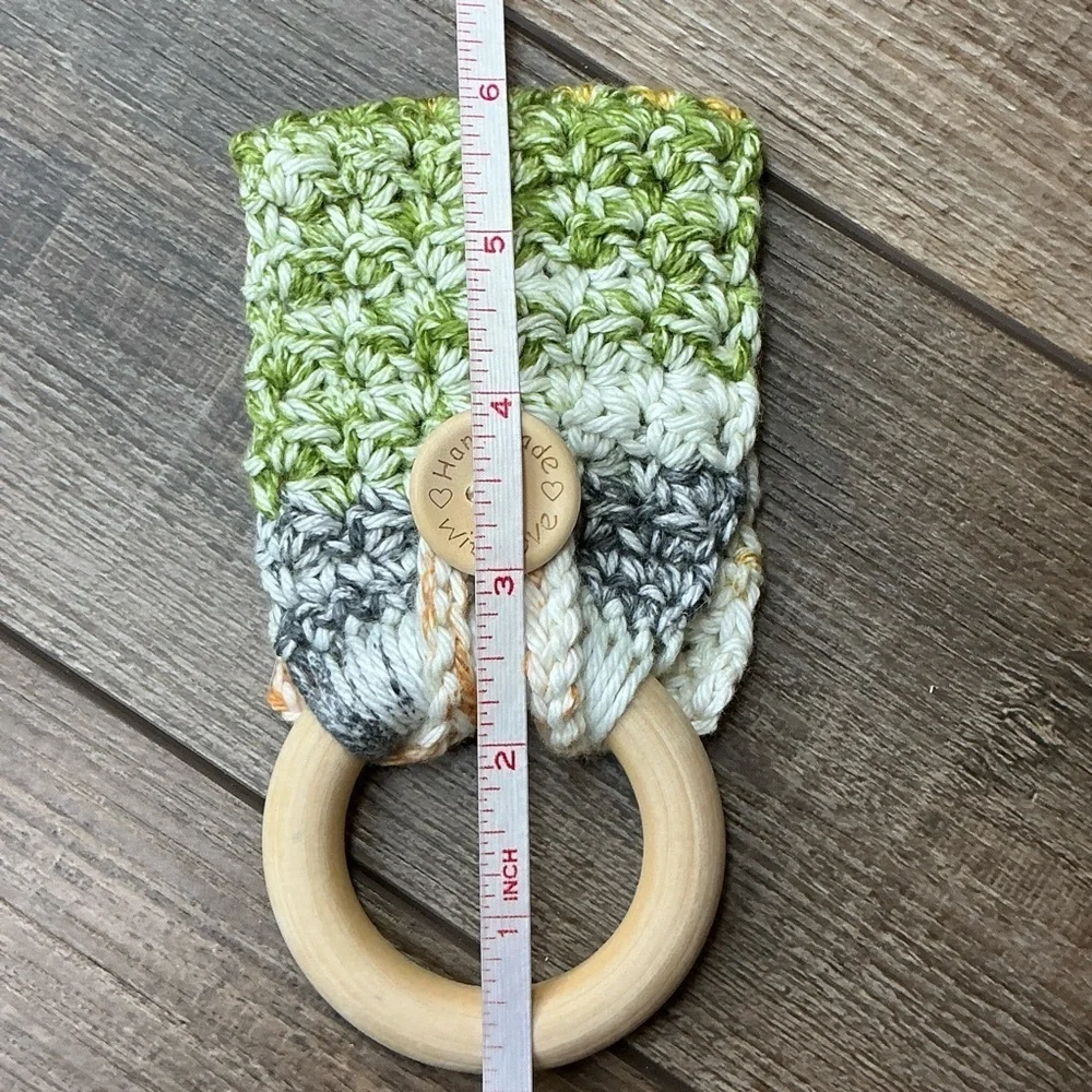 Kitchen Tea Hand Towel Holder Topper Cotton Wood‎ Handcrafted Handmade Crochet